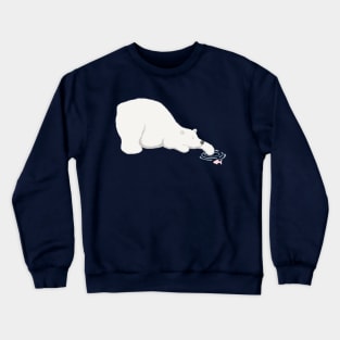 Polar Bear Goes Fishing Crewneck Sweatshirt